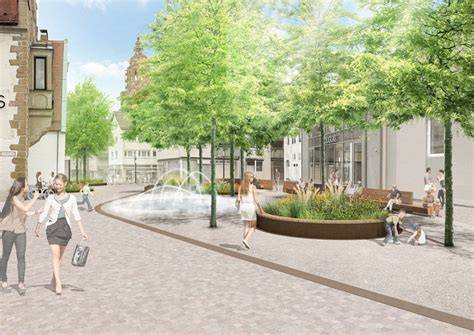 Skizze der geplanten Aufenthaltsqualität der Eichgasse in Heilbronn