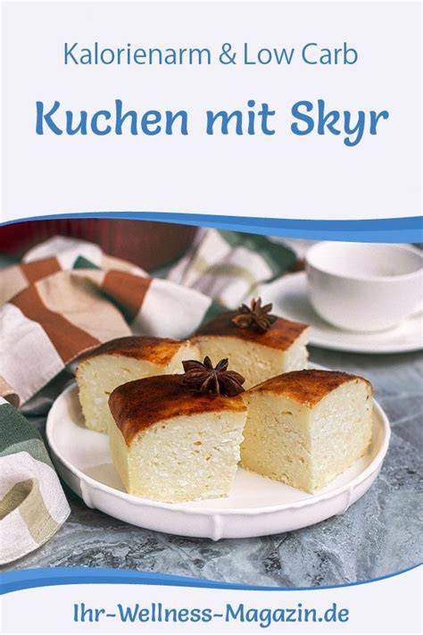 Skyr Käsekuchen low carb - Zutatenübersicht und Nährwertinfografik
