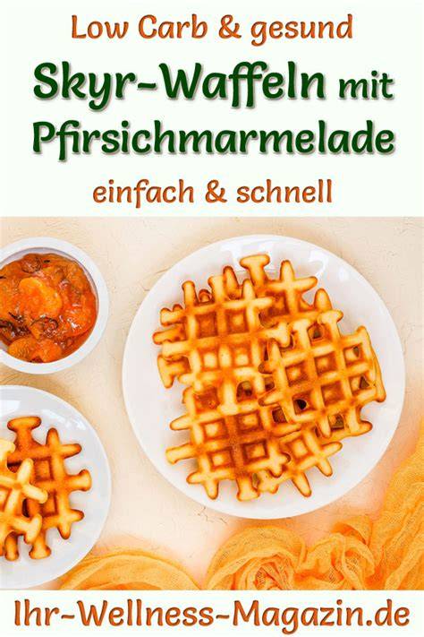 Skyr mit Marmelade auf Waffel