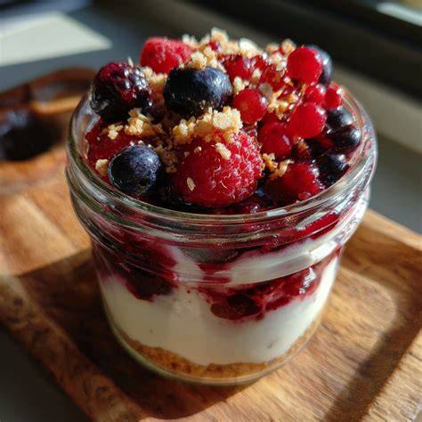 Skyr mit frischen Beeren im Glas