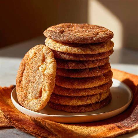 Snickerdoodles auf einem Teller mit Zimt