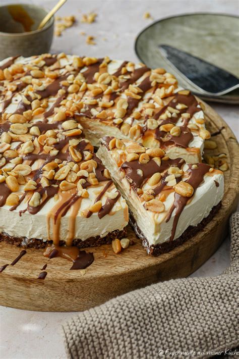 Snickers Cheesecake ohne Backen - Mini-Version
