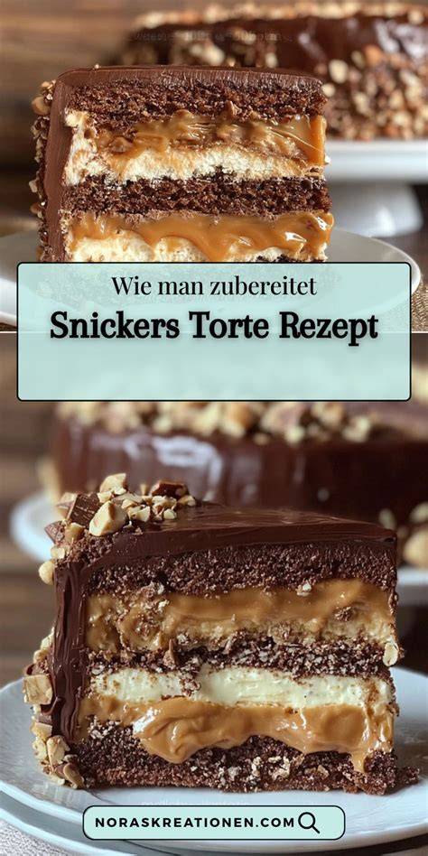 Snickers Dessert Schichtung und Dekoration
