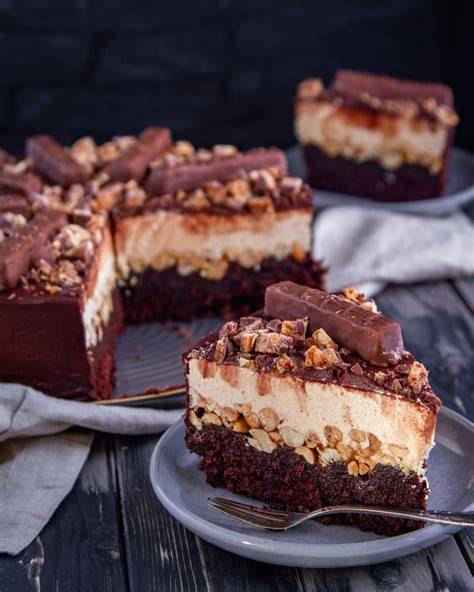 Snickers-Torte Schichten, Querschnitt/Erklärung