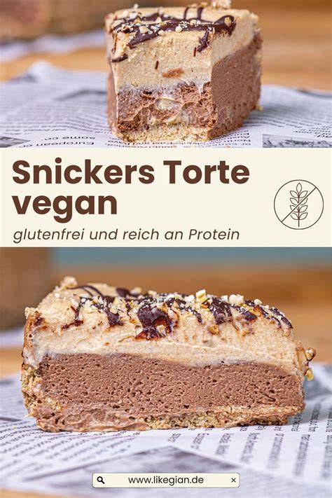 Snickers-Torte vegan und klassisch im Vergleich