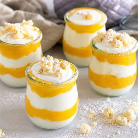 Solero Dessert mit Pfirsichen und Maracuja