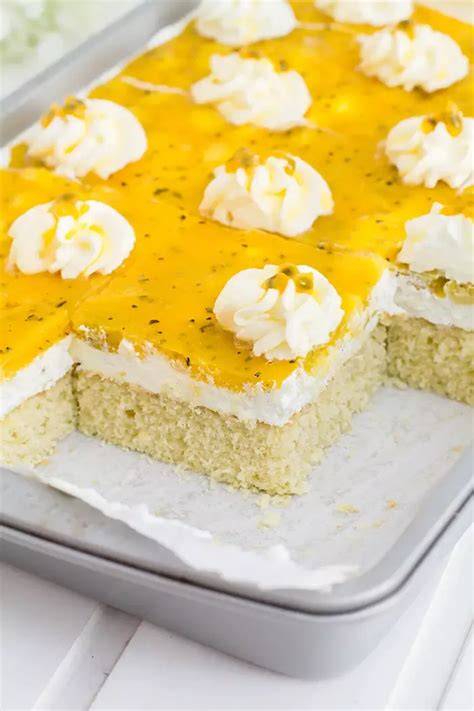 Solero-Eis-Schnitten - Vanille Maracuja als Kuchen
