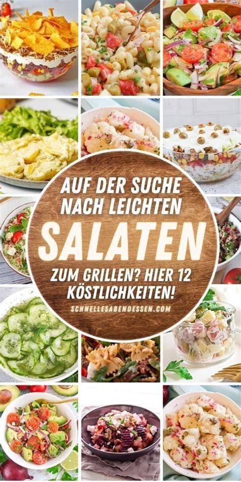 Sommerbuffet mit verschiedenen leichten Salaten