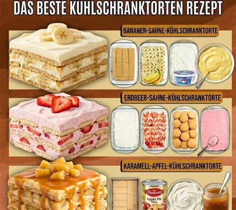 Sommerliche Kühlschranktorten Übersicht