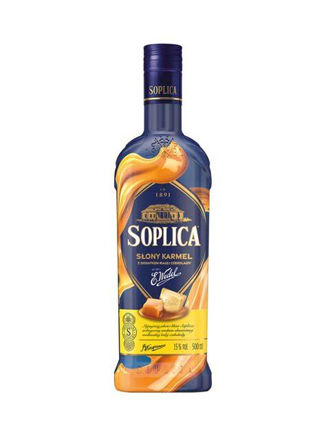 Soplica Wedel Salted Caramel Flasche und Serviermöglichkeiten