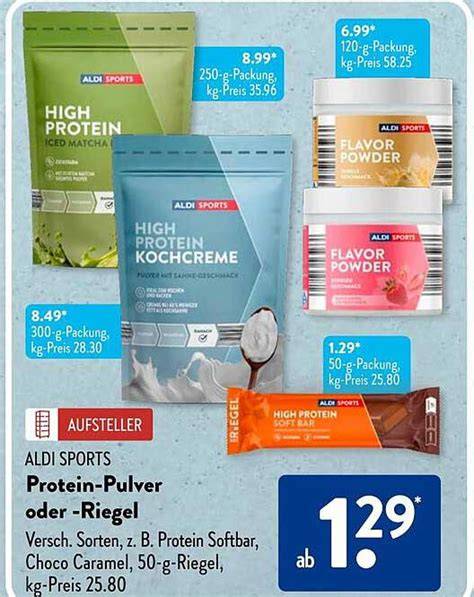 Sortenübersicht: Pulver, Fixfertig-Shakes, Riegel