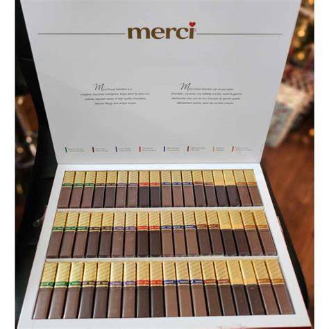 Sortenübersicht Merci Pralinen