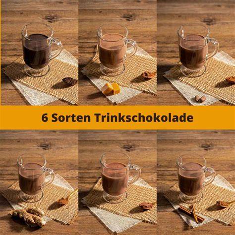 Sorten hochwertige Trinkschokolade
