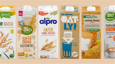 Sorten von Pflanzendrinks: Hafermilch, Reismilch, Sojamilch