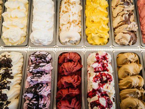 Sorten von Speiseeis und Eiscreme