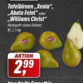 Sortenvergleich: Williams Christ, Conference, Abate Fetel