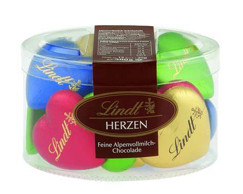 Sortenvielfalt Lindt Schokoladenherzen