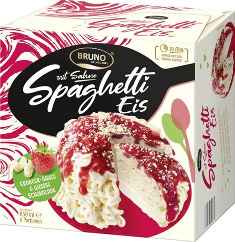 Spaghetti Eis im Becher bei Dolce Gelato