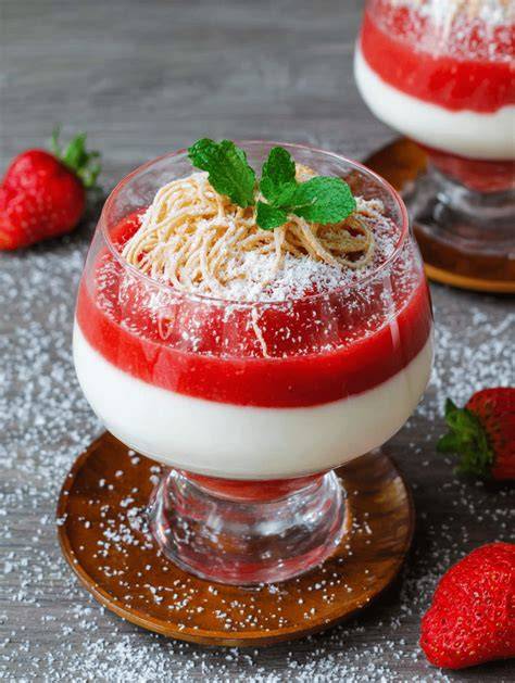 Spaghettieis Dessert im Glas - Schritt-für-Schritt