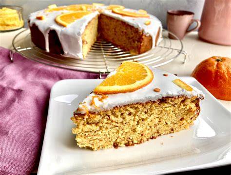 Spanischer Orangenkuchen mit Orangenfilets
