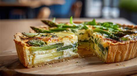 Spargel-Cheesecake angeschnitten