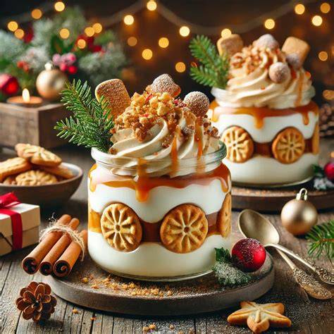 Spekulatius-Bratapfel-Cheesecake als festliches Dessert