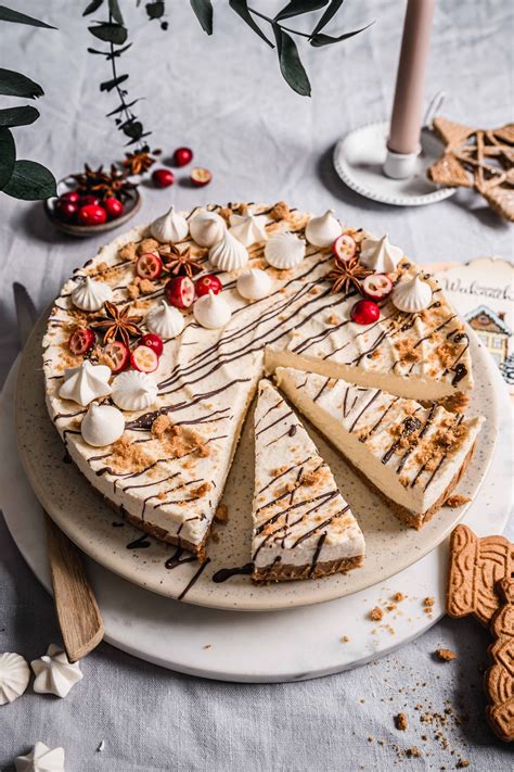 Spekulatius-Cheesecake mit Schokostücken