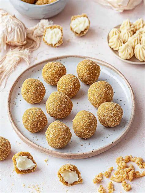 Spekulatiuskugeln mit Schokoglasur und goldener Deko