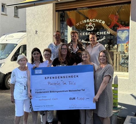 Spendenübergabe Förderverein Fidibus durch Café Silberbach