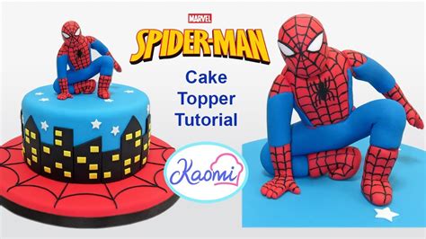 Spiderman Fondant Figur auf roter Torte