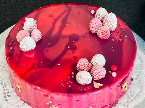 Spiegelglasur Torte, glänzende Oberfläche