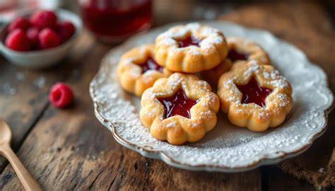 Spitzbuben mit Himbeermarmelade