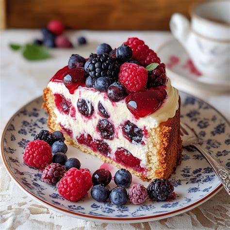 Springform mit frischem Beerenkuchen