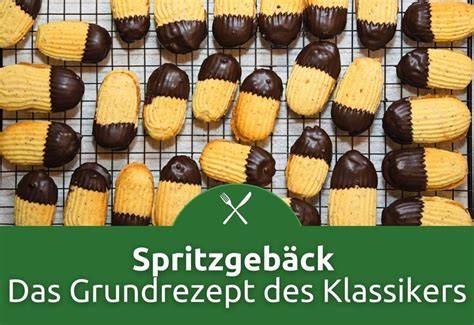 Spritzgebäck Spritzbeutel und Zutatenübersicht