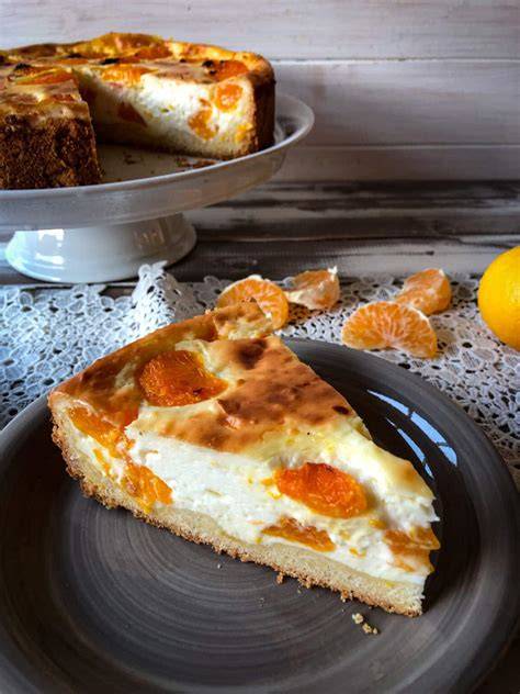 Stück Mandarinen-Sekt-Kuchen
