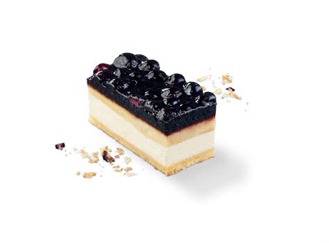 Stück Schoko Heidelbeer Schnitte mit Deko