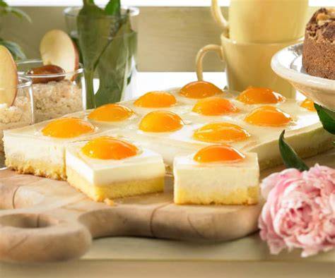 Stücke Spiegelei Kuchen