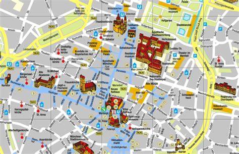 Stadtkarte von Wuppertal mit Wupper-Lauf und wichtigen Sehenswürdigkeiten