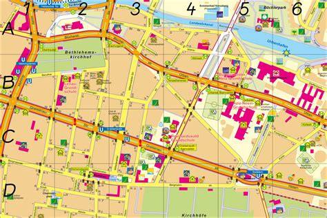 Stadtplan Ausschnitt mit Fabrikstraße und Bahnhofstraße in Weiden