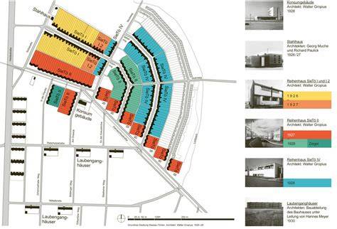Stadtplan der Siedlung Törten mit Ringstruktur
