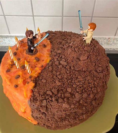 Star Wars Kuchen Zutaten und Zubereitungsschritte als Infografik