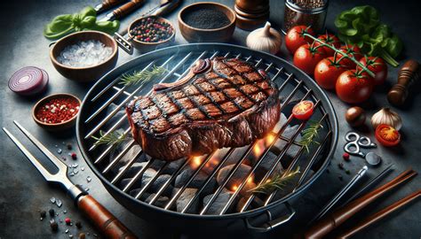 Steak auf dem Grill mit frischem Trüffel garnieren