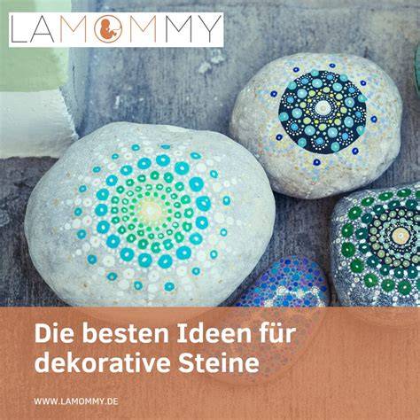 Steinschlangen und dekorative Anwendungsbeispiele für bemalte Steine