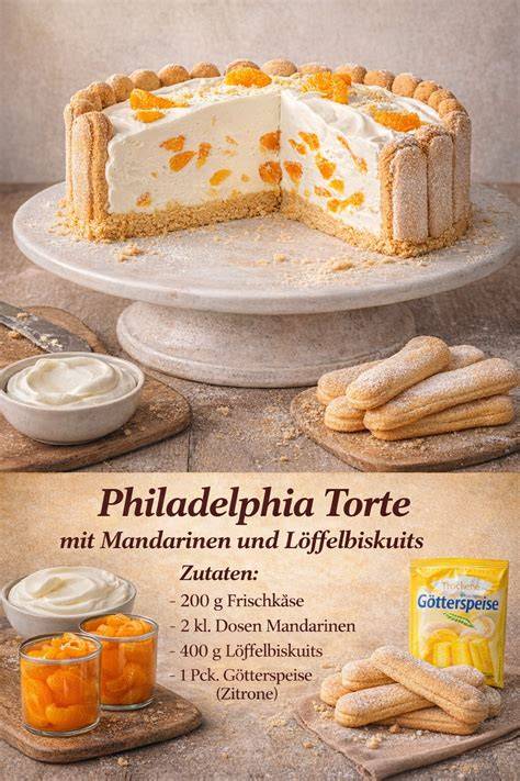 Step-by-Step Anleitung zur Philadelphia-Torte mit Löffelbiskuits