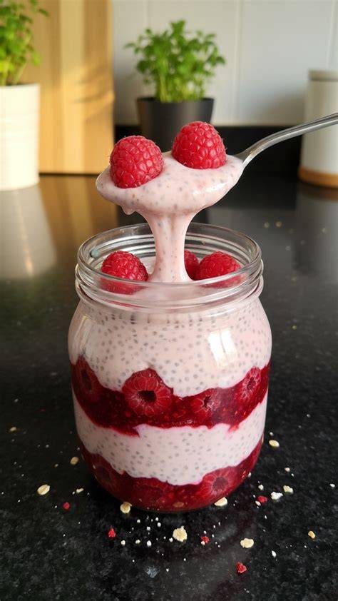 Step-by-step: Himbeer-Topping für Chia Pudding