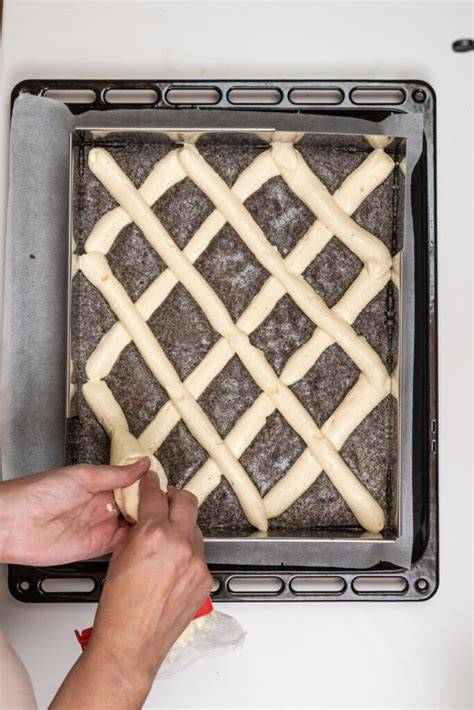 Steppdeckenkuchen mit Rautenmuster