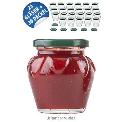 Sterilisierte Twist-Off-Gläser mit Marmelade