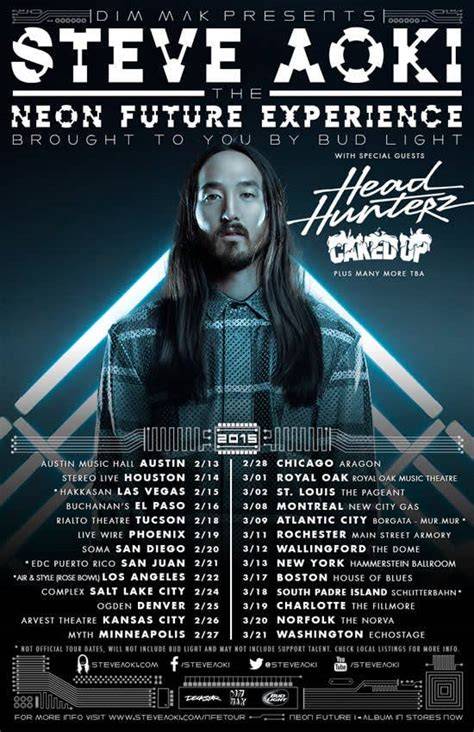 Steve Aoki Tortenschlacht bei Neon Future Experience Tour