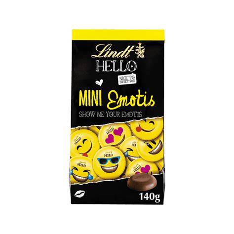 Stimmungsvolle Präsentation der Lindt Hello Mini Emotis