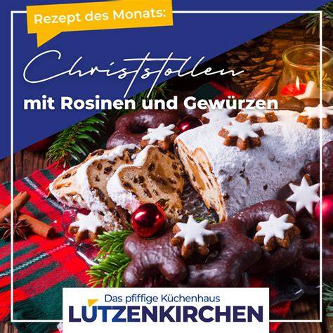 Stimmungsvolle Zutaten-Infografik: Orangeat, Zitronat, Mandeln, Rosinen, Gewürze